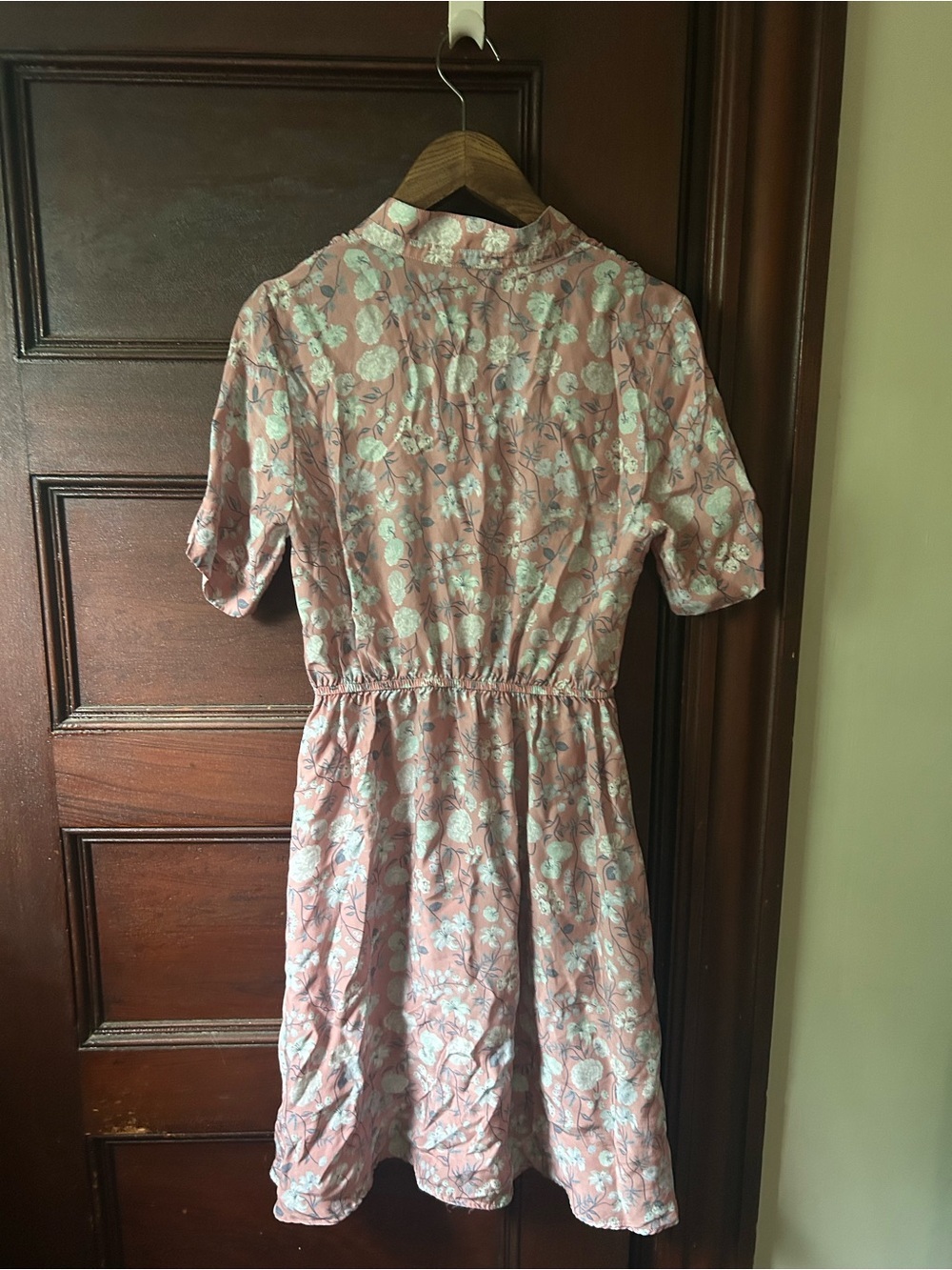 Anine Bing Pink Button Floral 100% Silk Shirt Dress Size XS SEE DESCRIPTION❤️ - Picture 6 of 13